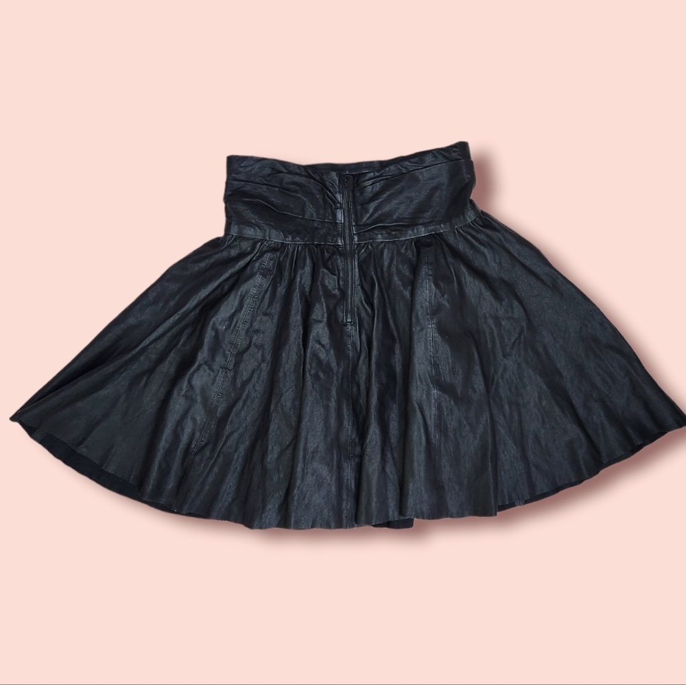 COS Leather Flare Skirt - Picture 2 of 7